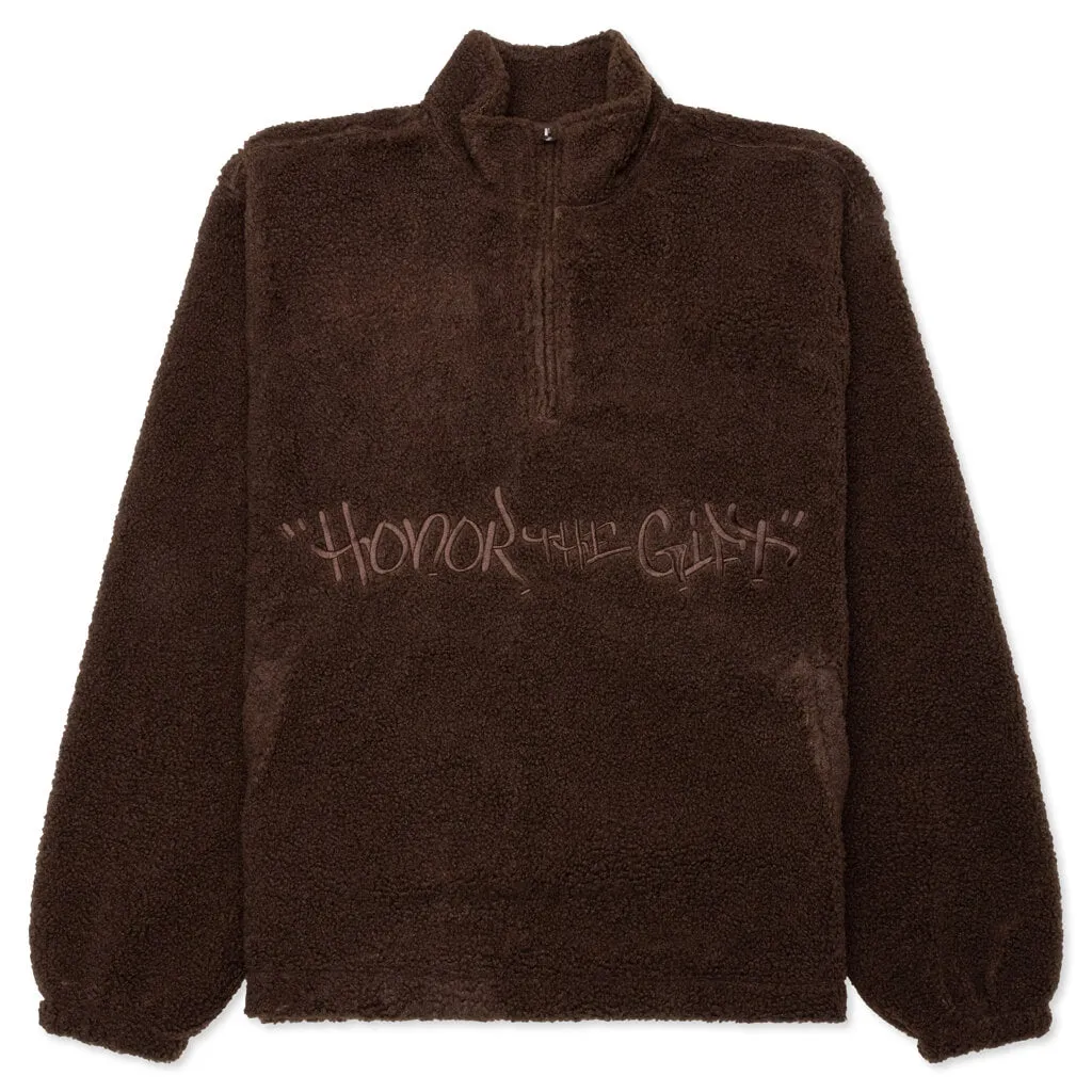 Script Sherpa Pullover - Brown