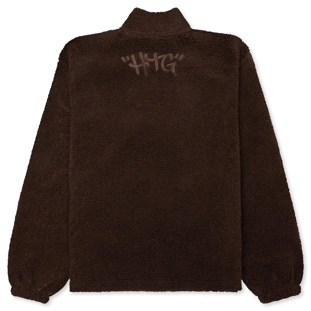 Script Sherpa Pullover - Brown