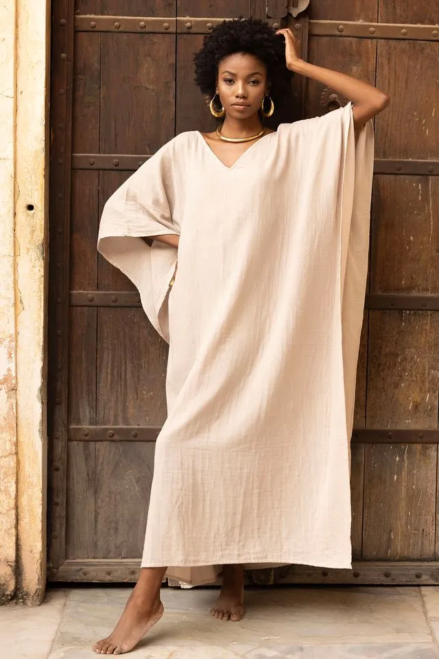 Tabitha Maxi Kaftan - Beige