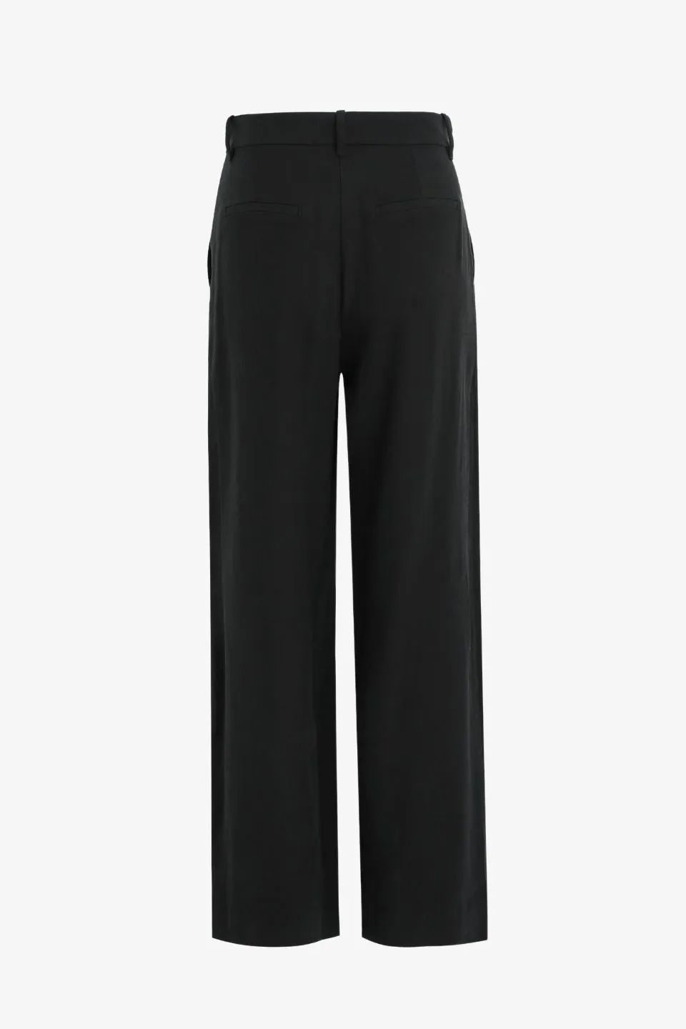 Tension Black Soft Touch Pleat Front Relaxed Pant