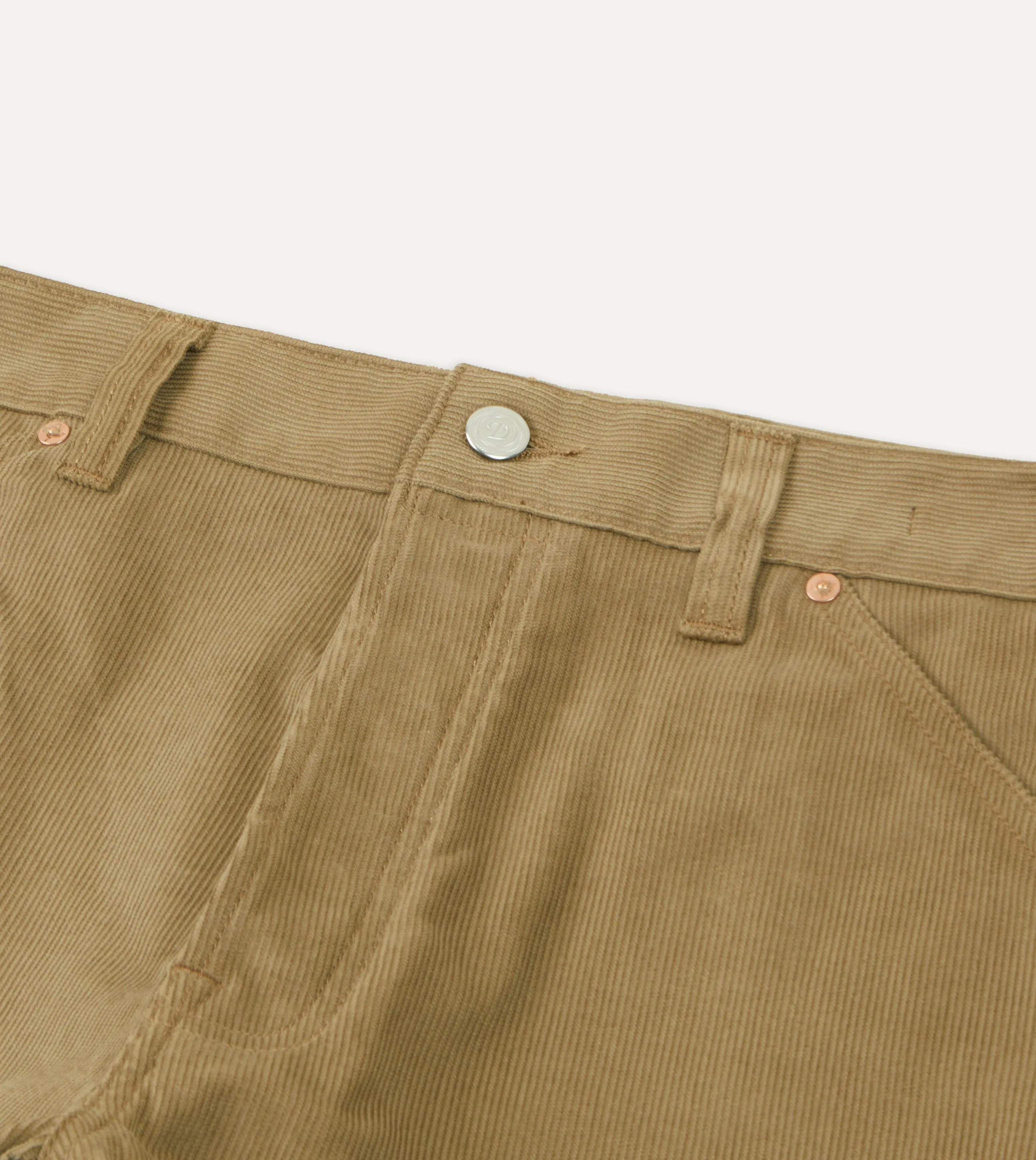 Tobacco Japanese Selvedge Needlecord Five-Pocket Trousers