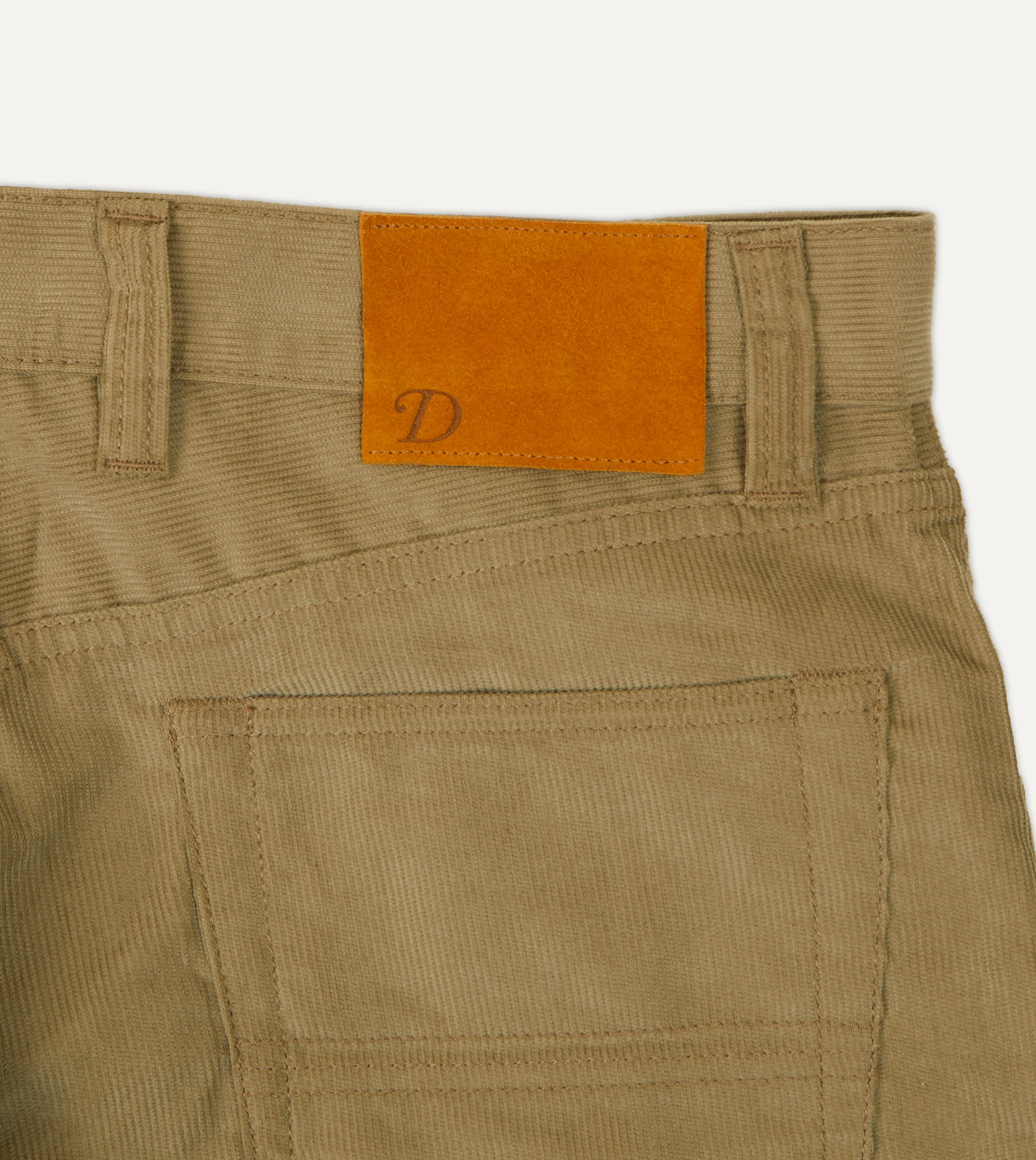 Tobacco Japanese Selvedge Needlecord Five-Pocket Trousers