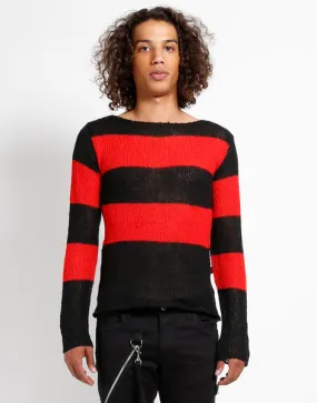 Tripp NYC Black / Red Striped Sweater