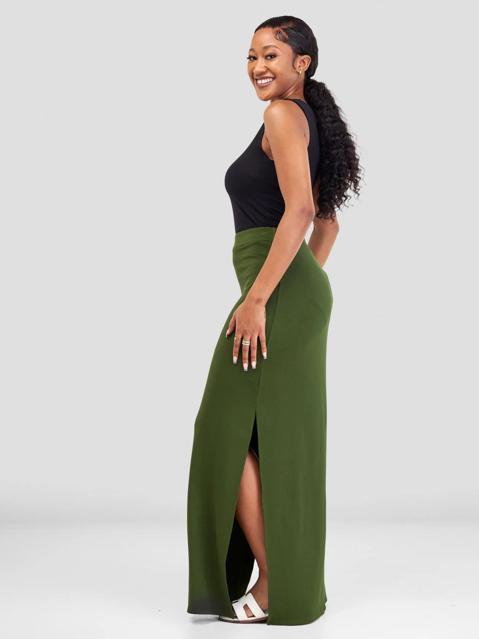 Vivo Jira Maxi Skirt - Hunters Green