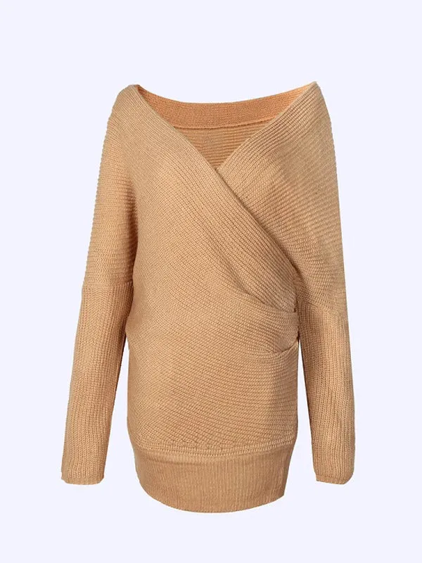 WealFeel Gimme More Cold Shoulder Crossover Sweater