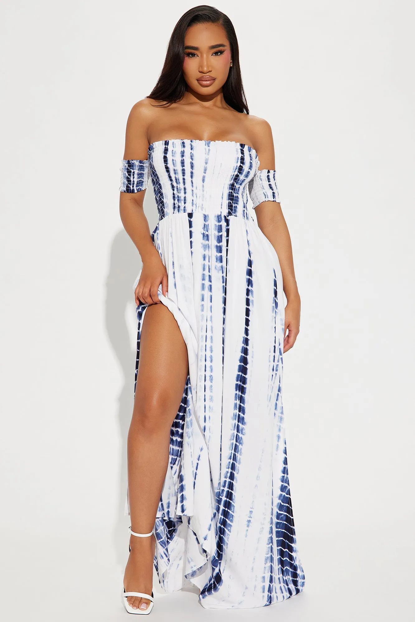 Weekend in Venice Maxi Dress - Navy/combo