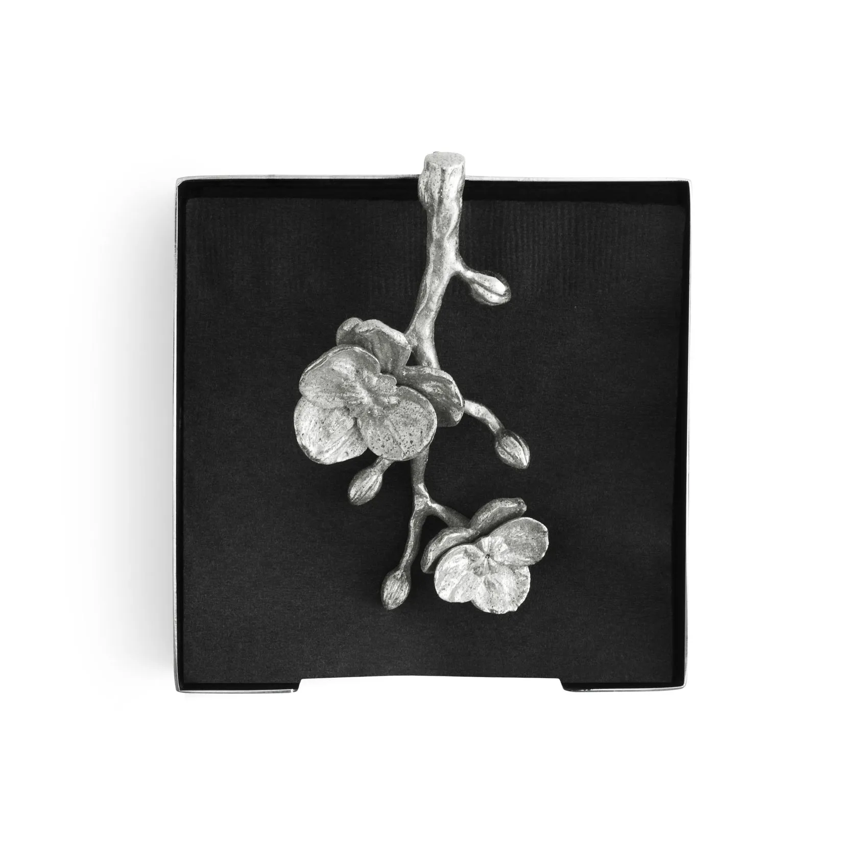 White Orchid Cocktail Napkin Holder