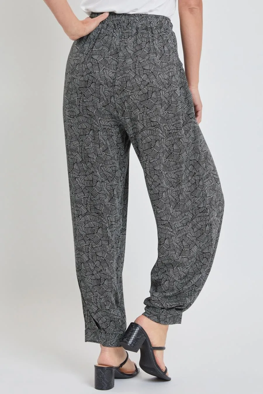 Women's Drawstring Wide Jogger Pant With Pleated Hem Lifestyle Collection