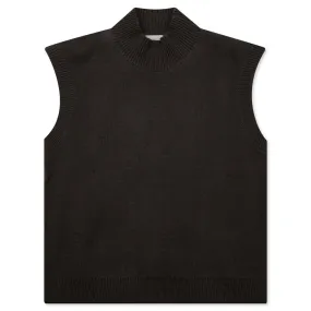 Women's Mock Vest - Off Black