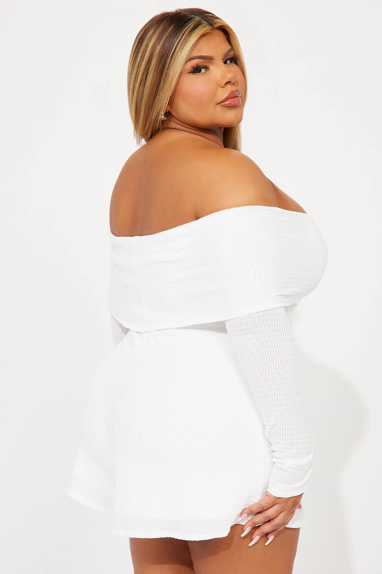 Zahraa Off Shoulder Romper - Ivory